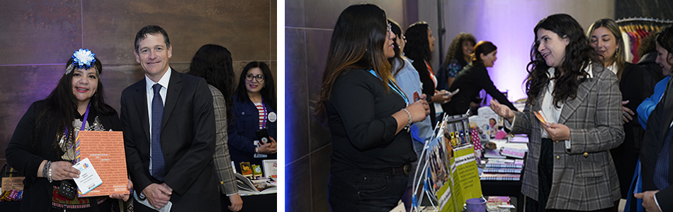 Mario Larenas, right, Freeport Country Manager for Chile, helped launch a new book about the DreamBuilder program’s success with Saray Perez, whose success story is one of many the book describes.