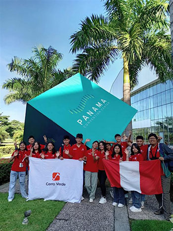 Peru was represented by 15 students from the Arequipa area who took part in the Cerro Verde sponsored STEAM Robotics Project in local public schools.