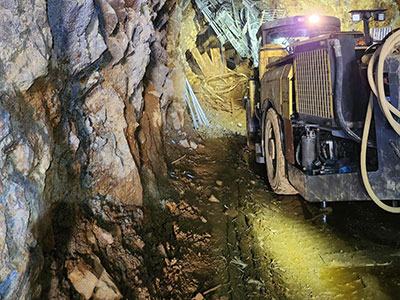 At Climax, crews enter an access for the drift being targeted by the drill team.