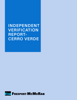 Cerro Verde Independent Verification Summary