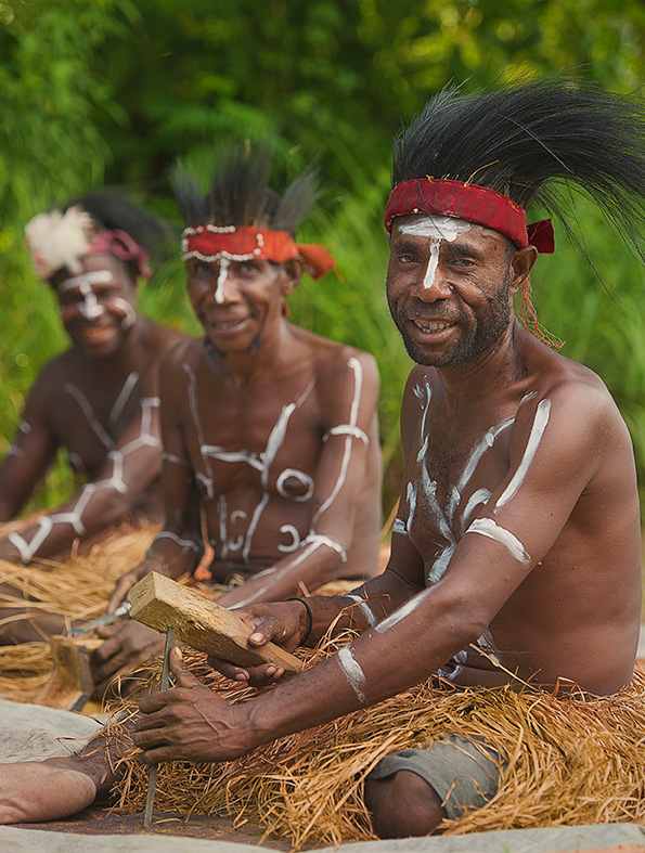 Members of the Kamoro Indigenous community near our Grasberg operations in Papua, Indonesia.